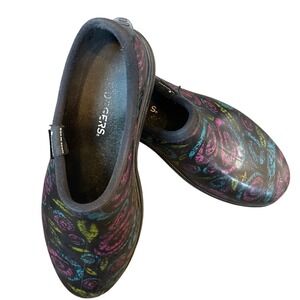Sloggers Clogs Waterproof Garden Shoes Made in USA Floral Print Clogs Women's 9